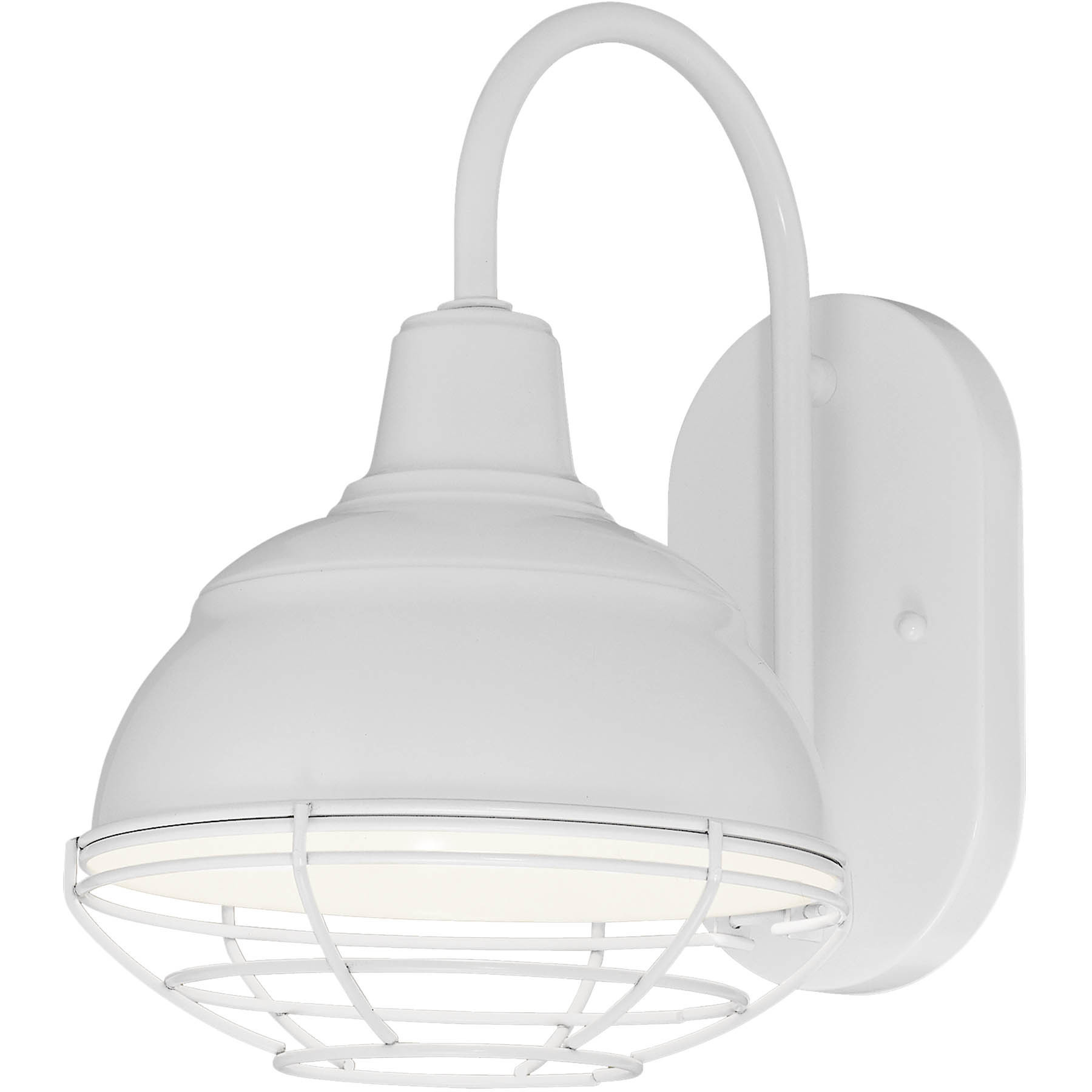 R Series 1 Light 11.75 inch White Outdoor Wall Bracket